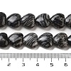 Natural Black Netstone Beads Strands G-B022-27C-5