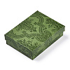 Flower Printed Cardboard Jewelry Boxes X-CBOX-T006-08C-2