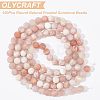 100Pcs Round Natural Sunstone Beads G-OC0001-37-4