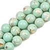 Synthetic Turquoise and Sea Shell Assembled Graduated Beads Strands GG-CBA2AE1-A07-C-2