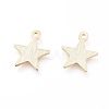 Brass Charms X-KK-G397-04G-2