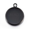 304 Stainless Steel Pendant Cabochon Settings STAS-L211-03C-B-1