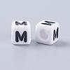 Acrylic Horizontal Hole Letter Beads PL37C9308-M-2