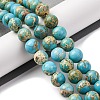 Dyed Natural Regalite/Imperial Jasper/Sea Sediment Jasper Beads Strands G-B124-C03-05-2