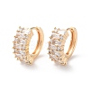 Rack Plating Brass Clear Cubic Zirconia Hoop Earrings EJEW-S241-07G-1