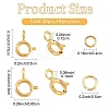 20Pcs 2 Styles Brass Spring Ring Clasps KK-YW0004-54-3
