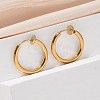 Ion Plating(IP) 304 Stainless Steel Clip-on Earrings X-EJEW-M218-03B-G-5
