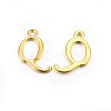 Golden Plated Alloy Letter Pendants LS-X-PALLOY-J718-01G-Q-1