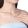 Trendy 925 Sterling Silver Pendant Necklace NJEW-BB30732-3