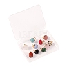 10Pcs 10 Style Electroplate Mixed Gemstone Charms G-LS0002-03-8