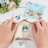 12Pcs 12 Style Flat Round & Rocket & Heart & Star Alloy Enamel Locking Stitch Markers HJEW-PH01500-2