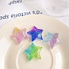 Gradient Color Transparrent Acrylic European Beads X-OACR-P024-03-1