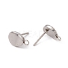 Non-Tarnish 201 Stainless Steel Stud Earring Findings STAS-G266-15P-2