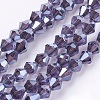 Electroplate Glass Beads Strands EGLA-J026-3mm-F21-1