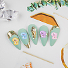 80Pcs 4 Colors Opaque Resin Cabochons CRES-FH0001-18-6