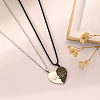 201 Stainless Steel Carved Heart Split Pendant Couple Necklaces FS-WG96DA9-03-1
