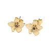 Brass Micro Pave Cubic Zirconia Ear Studs EJEW-P283-01G-02-1