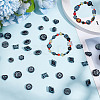 150Pcs 15 Styles Prussian Blue Opaque Acrylic Beads OACR-AR0001-31-5
