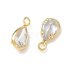 Brass with Cubic Zirconia Pendants KK-Z136-16G-01-2