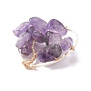 Natural Amethyst Pendants PALLOY-JF01449-02-3