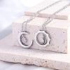 Sun Moon Star Friendship Couple Necklace for 2 Best Friend Necklace for 2 Sun and Moon Matching Couple Necklace Jewelry Gifts for Women Men JN1113A-4
