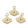Brass Micro Pave Cubic Zirconia Pendants KK-P188-C06-G-1