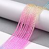 Transparent Gradient Color Glass Beads Strands LS-GLAA-G101-2mm-10-4