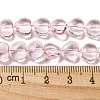 Baking Paint Transparent Glass Beads Strands DGLA-A08-T8mm-KD03-4