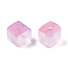 Frosted Glass Beads with Golden Glitter Powder LS-DGLA-NH001-8mm-01J-2