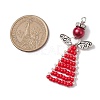 Glass Seed Beads Pendants PALLOY-MZ00381-05-2