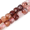 Natural Red Hematoid Quartz/Ferruginous Quartz  Beads Strands G-H078-C44-6mm-2