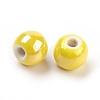 Glazed Porcelain Beads PORC-D001-10mm-16-4