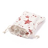 Christmas Theme Cotton Fabric Cloth Bag ABAG-H104-B04-3