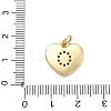 Brass Micro Pave Clear Cubic Zirconia Pendants KK-D229-01G-15-3