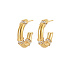 Elegant Fashion Hollow Out Round Zircon Stud Earrings for Women XR2285-3-1