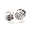 Column Brass Micro Pave Cubic Zirconia Spacer Beads KK-L230-06P-1