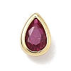 Teardrop Brass Micro Pave Cubic Zirconia Cabochons KK-P345-13G-B05-1