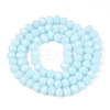 Opaque Solid Color Glass Beads Strands EGLA-A034-P4mm-D06-2
