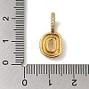Brass Micro Pave Cubic Zirconia Pendants KK-K345-13D-G-3