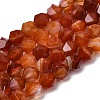 Natural Red Banded Agate Beads Strands G-Z119-A05-02-3
