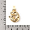 Brass Micro Pave Cubic Zirconia Pendants ZIRC-P121-01G-G-3