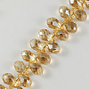 Eletroplated Glass Beads EGLA-R013-12x6mm-7-1