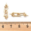 Brass Hook Clasps KK-M102-45G-3