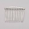 Silver Color Plated Iron Hair Comb X-PHAR-Q001-1S-2