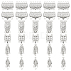 60 Sets 6 Styles 304 Stainless Steel Box Clasps STAS-DC0009-62-1