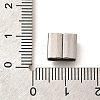 Letter Style 304 Stainless Steel Square Slide Charms STAS-L132-25E-3