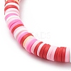 4Pcs 4 Color Handmade Polymer Clay Disc Surfer Bracelets Set BJEW-JB08799-4