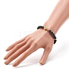 Natural Lava Rock Beads Stretch Bracelet for Girl Women BJEW-JB06846-01-3