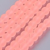 Baking Paint Transparent Glass Bead Strands GLAA-S031-8mm-28-1