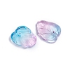 Two-Tone Transparent Glass Charms GLAA-H016-15H-2